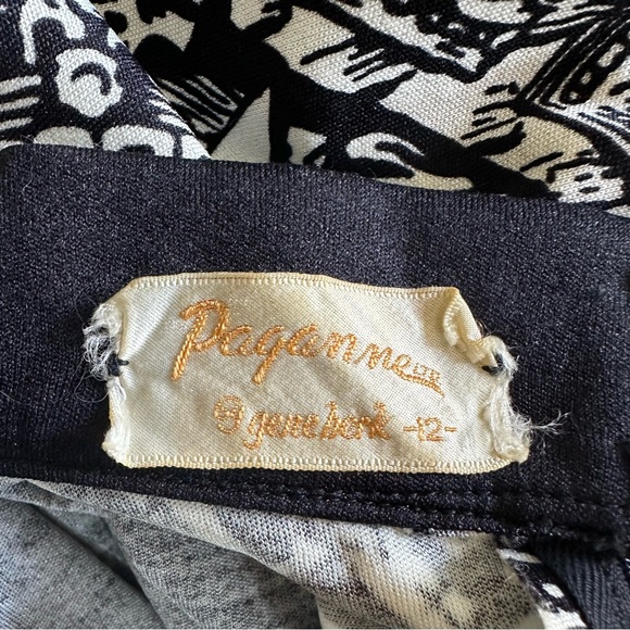 EUC -Vintage Paganne by Gene Berk Floor-Length Aztec Sun Print Long-Sleeve Dress - Picture 10 of 12